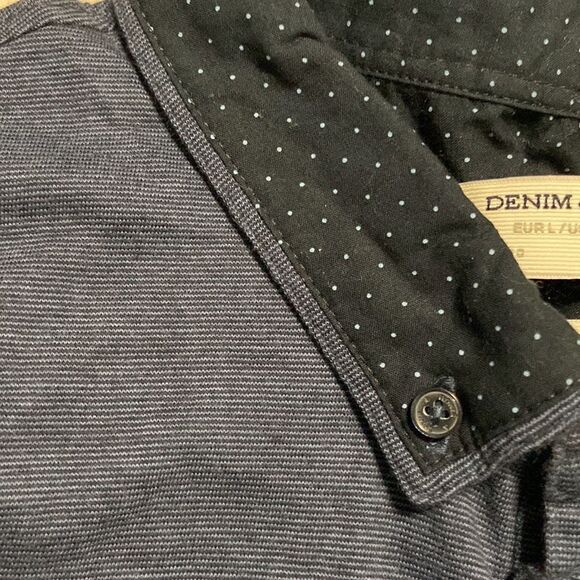 Denim and Flower Navy Polo Shirt size Large - Picture 3 of 6